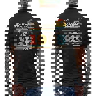 40Th Birthday Man Aprilintage 1985 S T-Shirt mit Rückendruck - Geschenkecke
