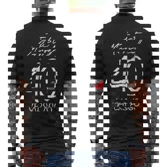 40th Wedding Anniversary Just Married 40 Years Ago Men's Back Print T-Shirt - Monsterry