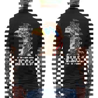 4th Of July Eagle Mullet Murica American Flag USA Merica Tank Top Men's Back Print T-Shirt - Monsterry