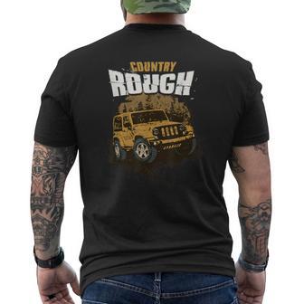 4x4 Car Off Road Classic Off Roading Four Wheel Drive Men's Back Print T-Shirt - Monsterry