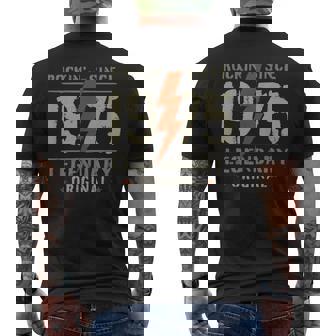 50 Años De Rock N Roll Música Nacida En 1975 Para 50 Años Camiseta Hombre Estampado Espalda - Regaloses