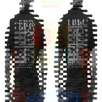 50 Cumpleaños Hombre 50 Años Hecho En 1975 Febrero Camiseta Hombre Estampado Espalda - Regaloses
