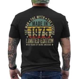 50 Year Oldintage 1975 Limited Edition 50Th Birthday T-Shirt mit Rückendruck - Geschenkecke