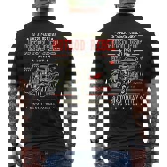 50s Rockabilly Clothes Hotrod 1950s Sock Hop Rocker Greaser Men's Back Print T-Shirt - Monsterry