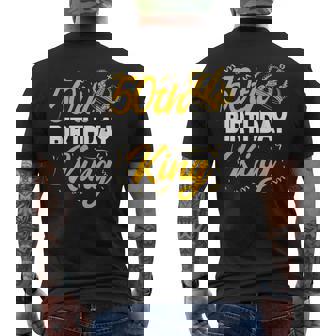 50th Birthday King Party Crown Bday Celebration Men's Back Print T-Shirt - Monsterry