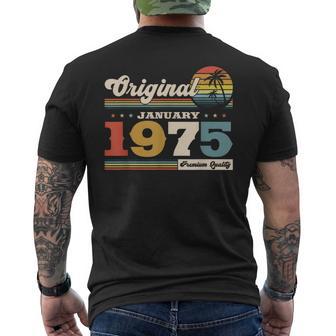 50Th Birthday Man Januaryintage 1975 T-Shirt mit Rückendruck - Geschenkecke