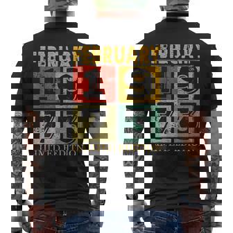 51 Years Old Awesome Since February 1973 51St Birthday Camiseta Hombre Estampado Espalda - Regaloses