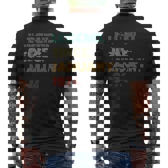 51 Years Old Legend Since January 1974 51St Birthday Men's T-shirt Back Print | Mazezy