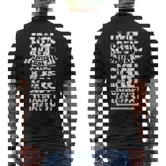 55th Birthday Saying Hilarious Age 55 Grow Up Fun Gag Men's Back Print T-Shirt - Monsterry
