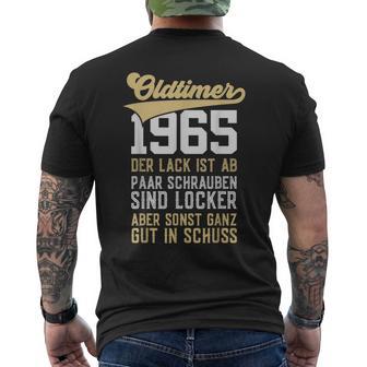 60 Jahre Oldtimer 1965 Der Lack Ist Ab 60 Geburtstag T-Shirt mit Rückendruck - Geschenkecke