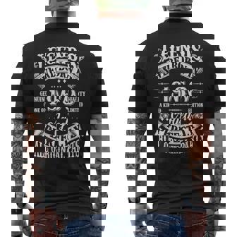 65Th Birthday 65 Years Old Vintage Legends Born In 1960 Men's T-shirt Back Print | Mazezy