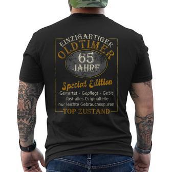 65Th Birthday Man 65 Years Oldtimer 65Er Papa Grandpa T-Shirt mit Rückendruck - Geschenkecke