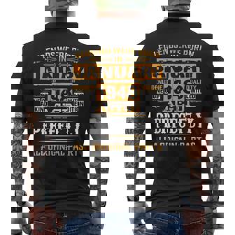 75Th Birthday Legend Born In January 1948 75 Years Old Men's T-shirt Back Print | Mazezy