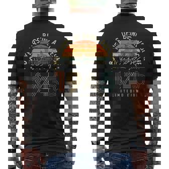 80 Year Old Vintage 1945 Limited Edition 80Th Birthday Men's T-shirt Back Print - Monsterry