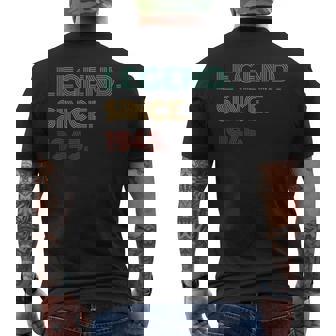 80 Years Old Legend Since 1945 80Th Birthday Men's T-shirt Back Print | Mazezy
