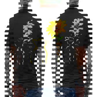 8647 Subtle Anti Trump 86 47 Cat Sunflower Cat Lovers Men's T-shirt Back Print - Seseable