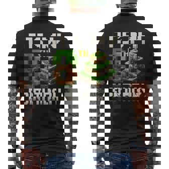 8Th Birthday 8 Year Old Birthday Boy Gamer Pixel Number Men's T-shirt Back Print - Seseable