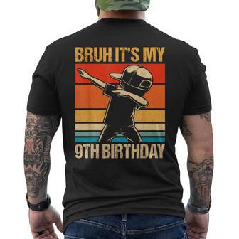 9 Year Old Birthday Dabbing Boy Bruh It's My 9Th Birthday Men's T-shirt Back Print - Thegiftio UK