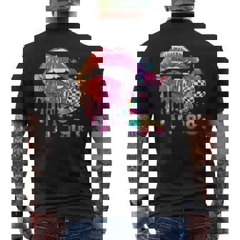 90'S Carnival Costume Lips 80S 90S Party T-Shirt mit Rückendruck - Geschenkecke