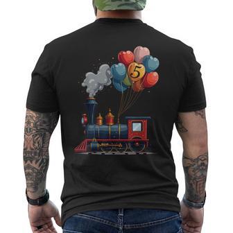 All Aboard 5Th Birthday Train T-Shirt mit Rückendruck - Geschenkecke