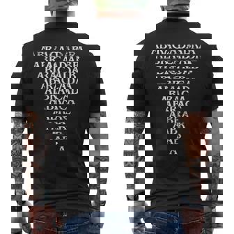 Abracadabra Triangle Amulet Magic Abracadabrangle Occult Men's Back Print T-Shirt - Monsterry