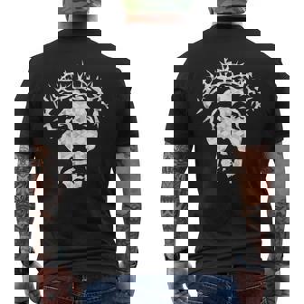 Abstract Jesus Christ Portrait Devout Christian Tank Top Men's Back Print T-Shirt - Monsterry