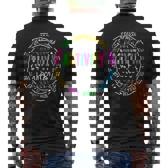 Activity Director Activity Assistant Team Professionals Week Men's T-shirt Back Print - Seseable