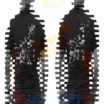 African Painted Dogs African Wild Dog Lovers Animal Men's Back Print T-Shirt - Monsterry