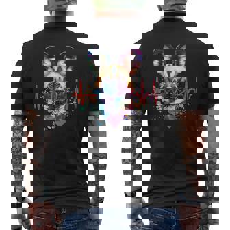 African Wild Dog Cardio African Wild Dog Men's Back Print T-Shirt - Monsterry