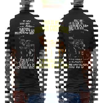African Wild Dog African Painted Dog Pup Men's Back Print T-Shirt - Monsterry