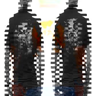 African Wild Dog Safari Afrika Shirt & Apparel African Wild Dog Animal Graphic -Adult Casual Vacation T-Shirt Men's Back Print T-Shirt - Monsterry