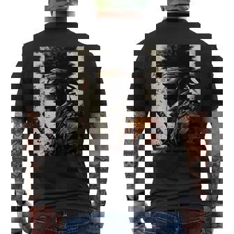 Afro American Samurai Vintage African Bushido Warrior Katana Men's T-shirt Back Print - Monsterry