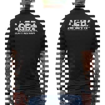 Algebra Quote For Math Lover Teacher Love Algebra Men's Back Print T-Shirt - Monsterry