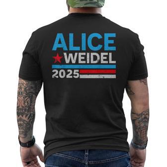 Alice Weidel Fan Item German Chancellor 2025 Alice Weidel Blue T-Shirt mit Rückendruck - Geschenkecke