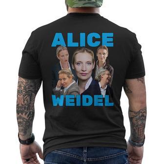 Alice Weidel Fan Merch Blue T-Shirt mit Rückendruck - Geschenkecke