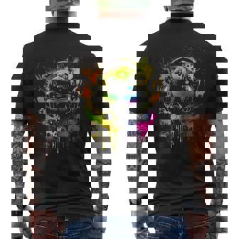 Alien Dj Avec Écouteurs Lunettes De Soleil Fan De Musique Ex T-shirt imprimé au dos - Cadeauxyz
