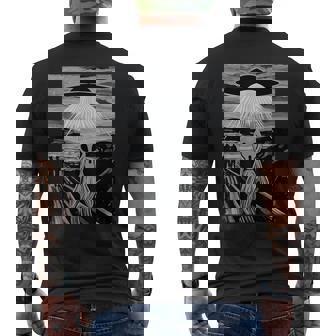 Alien Schrei Techno Goa Festival Party UFO Alien Men's Back Print T-Shirt - Monsterry
