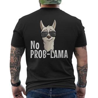 Alpaca With Sunglasses No Prob-Lama Hipster Lama T-Shirt mit Rückendruck - Geschenkecke