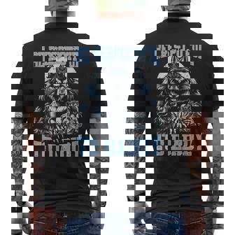 Alpha Wolf Be Respectful To Daddy Meme Cringe Men's T-shirt Back Print | Mazezy