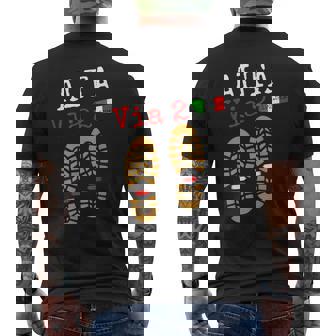 ALTA VIA-2 Trekking In Europe Hiking Italian Dolomites Men's Back Print T-Shirt - Monsterry