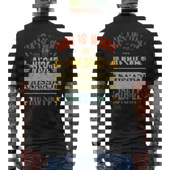 Ambassador Gifts Funny Ambassador Quote Men's Back Print T-Shirt - Monsterry