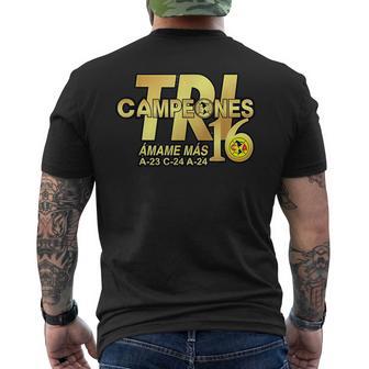 America Aguilas Club Tricampeon Amame Mas Men's T-shirt Back Print - Thegiftio UK