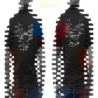 American Flag Bald Eagle Patriotic Eagle 4Th Of July Usa Men's T-shirt Back Print - Seseable