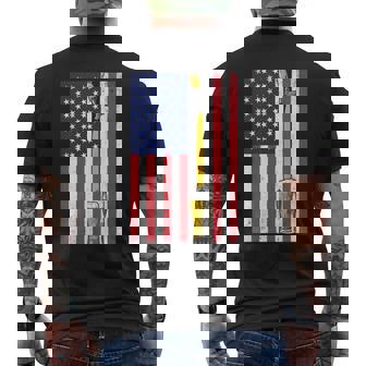 American Flag Beer Tap Home Brewery Pint Of Ale Premium Men's Back Print T-Shirt - Monsterry