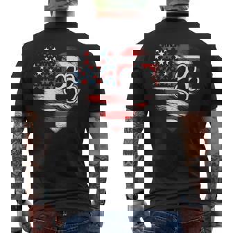 American Flag Dog And Cat Paw Patriotic 4th Of July Men's Back Print T-Shirt - Monsterry