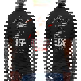 American Flag Soccer Apparel Cup Soccer 2026 Men's Back Print T-Shirt - Monsterry