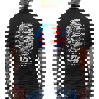 American Flag Soccer Player Boys Kids Men Cup Soccer 2026 Tank Top Men's Back Print T-Shirt - Monsterry