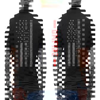 American Flag Umpire Us Flag Vintage For Dad Men's T-shirt Back Print - Seseable