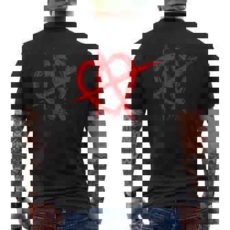 Anarchie Relationnelle Symbole Ra Cœur Poly Amour Libre T-shirt imprimé au dos - Cadeauxyz