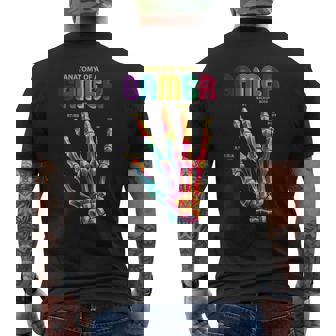Anatomy Of A Gamer Skeleton Hand Men Boys Kids Teens Men's Back Print T-Shirt - Monsterry